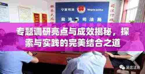 专题调研亮点与成效揭秘，探索与实践的完美结合之道