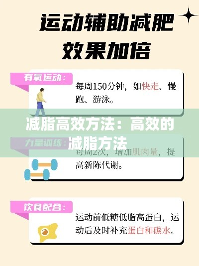 减脂高效方法:高效的减脂方法