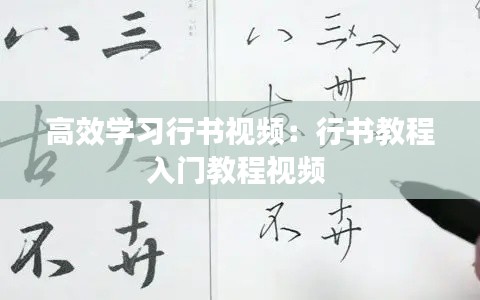高效学习行书视频:行书教程入门教程视频