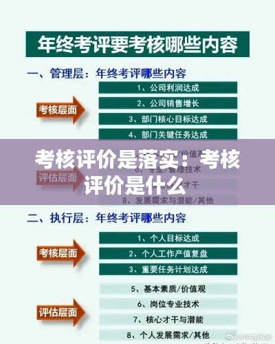 考核评价是落实：考核评价是什么 