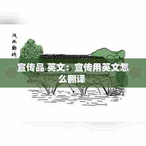 宣传品 英文:宣传用英文怎么翻译