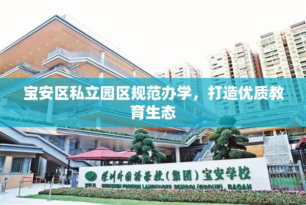 宝安区私立园区规范办学，打造优质教育生态