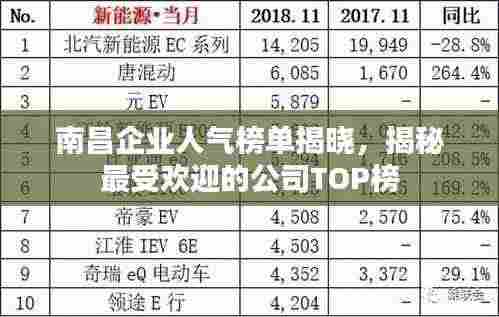 南昌企业人气榜单揭晓,揭秘最受欢迎的公司TOP榜