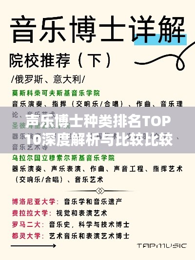 声乐博士种类排名TOP10深度解析与比较比较