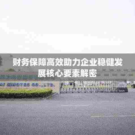 财务保障高效助力企业稳健发展核心要素解密