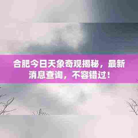 合肥今日天象奇观揭秘,最新消息查询,不容错过!